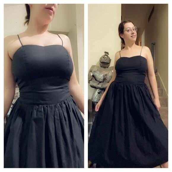 80s goth rockabilly midi dress - Picture 1 of 6